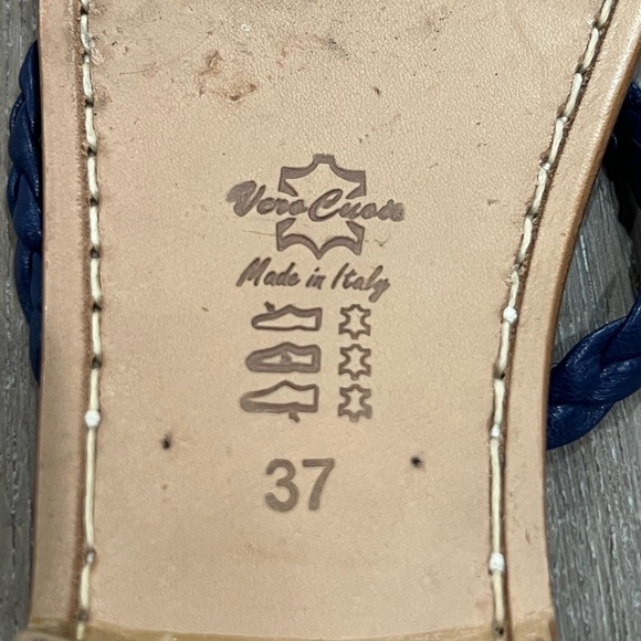 Worn Once? Size EU37 US 6.5 Caruso Sandali Arabella Made in Italy Leather Sandal - Picture 9 of 10